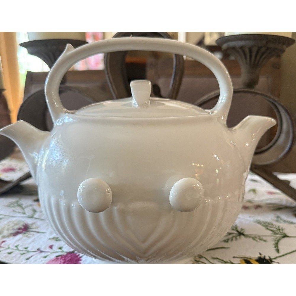 RARE TIP-POT Hall China Twin Spout Teapot 10 CUP FORMAN FAMILY USA PRODUCT